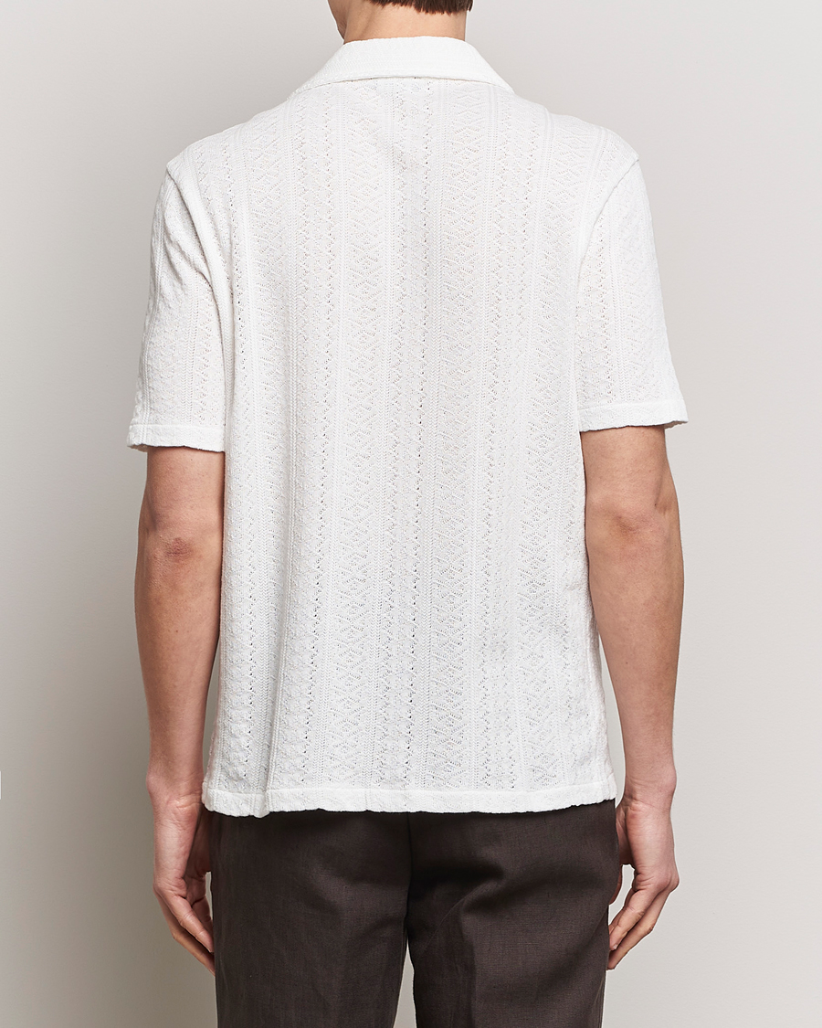 Mies | Kauluspaidat | Oscar Jacobson | Mattis Reg Knitted Shirt White