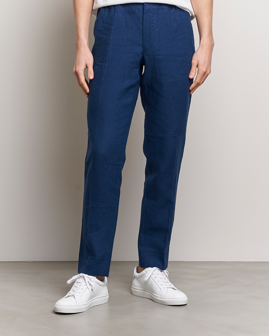 Mies | Housut | J.Lindeberg | Soren Linen Pants Estate Blue