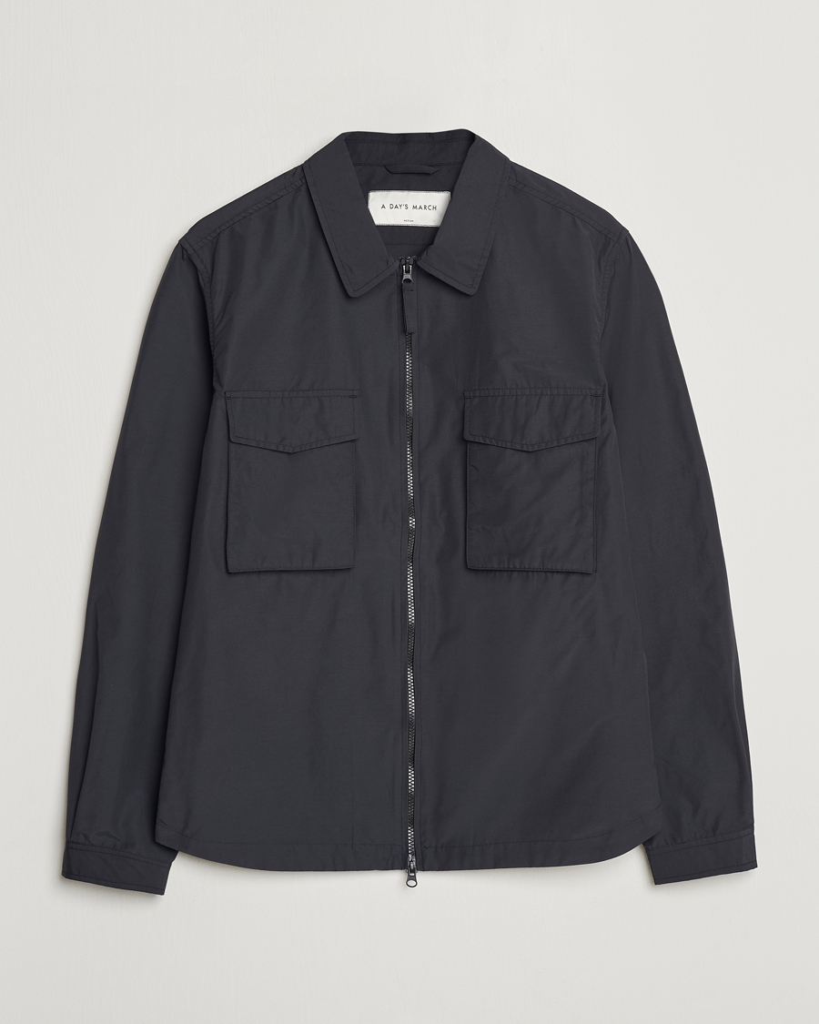 Mies | Kauluspaidat | A Day's March | Buxton Nylon Overshirt Black