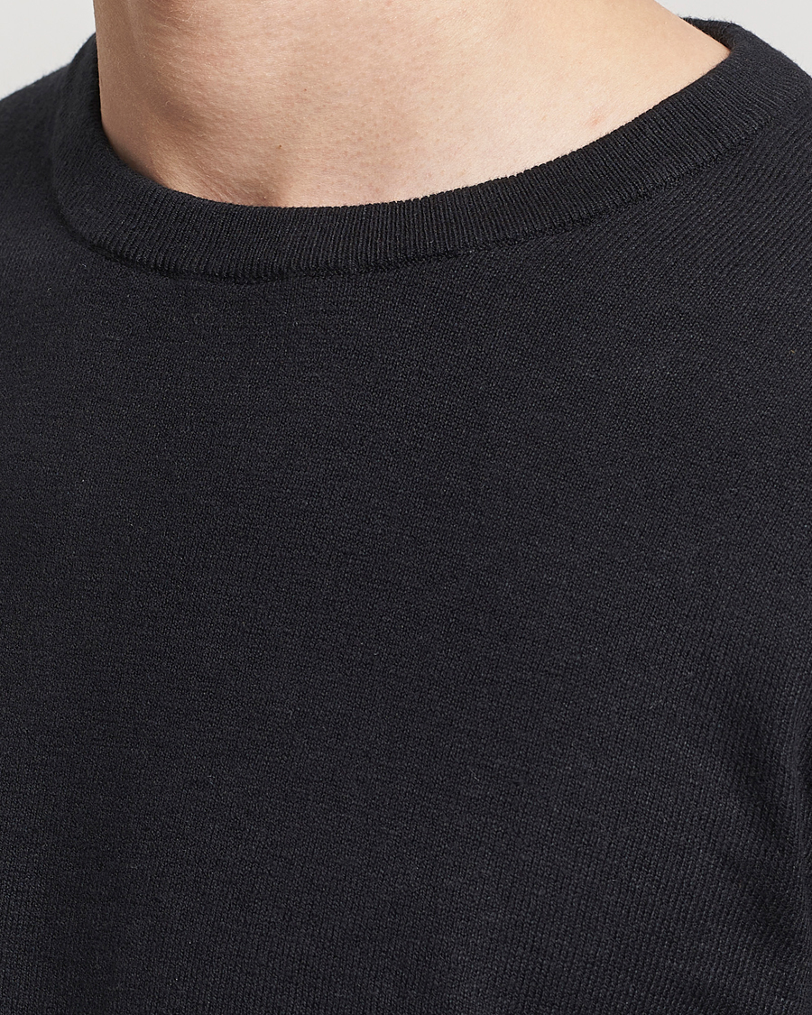 Mies | Puserot | A Day's March | Alagon Cotton/Linen Crew Black