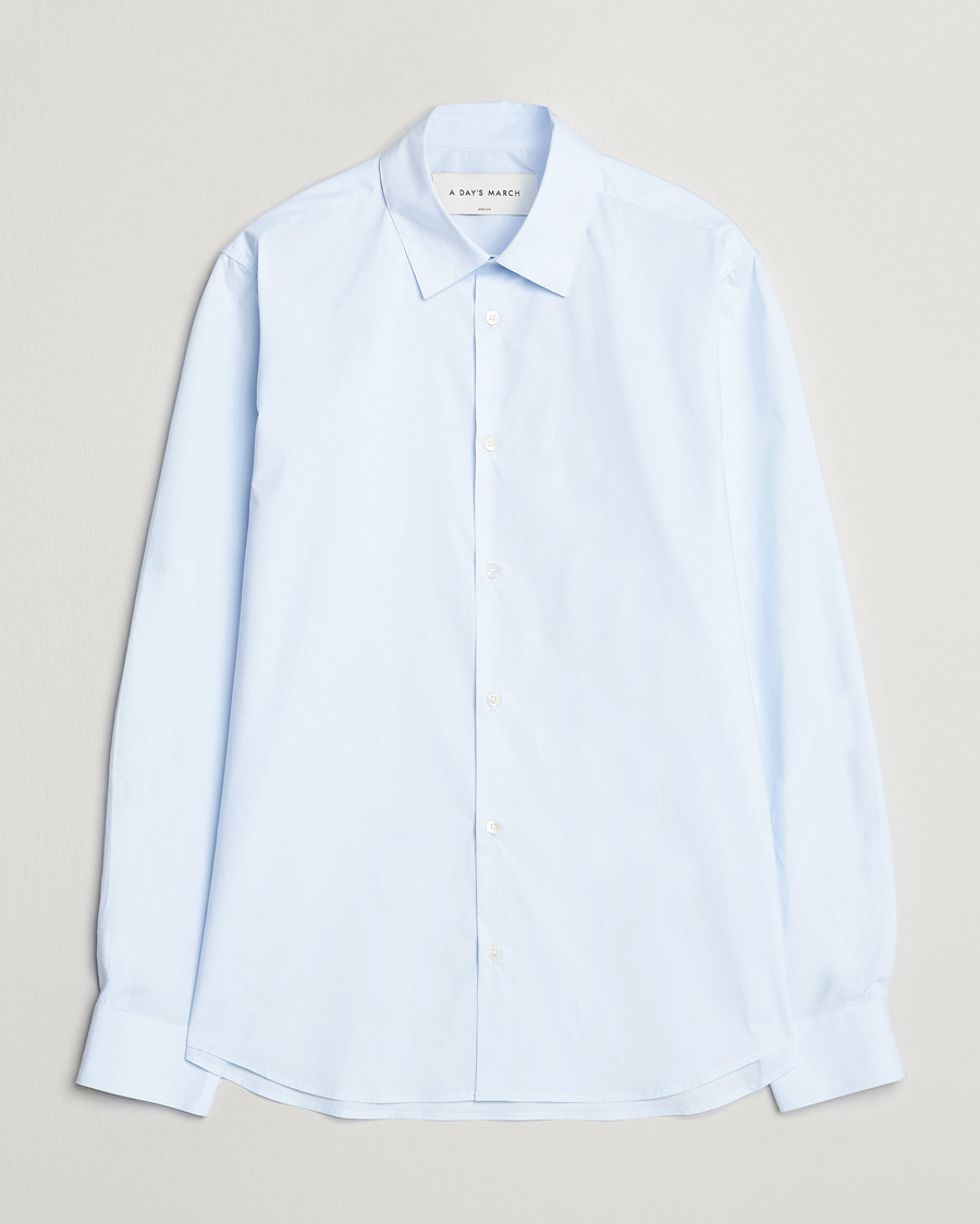 Mies | Kauluspaidat | A Day's March | Tipton Poplin Shirt Sky Blue