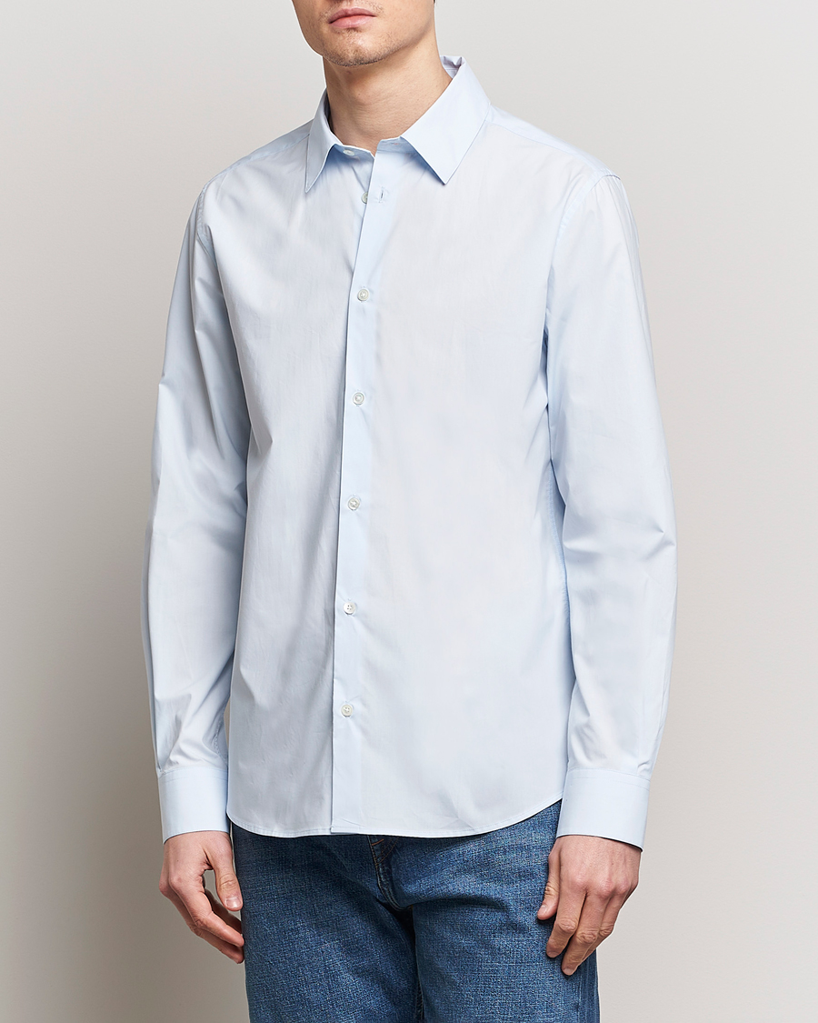 Mies | Kauluspaidat | A Day's March | Tipton Poplin Shirt Sky Blue