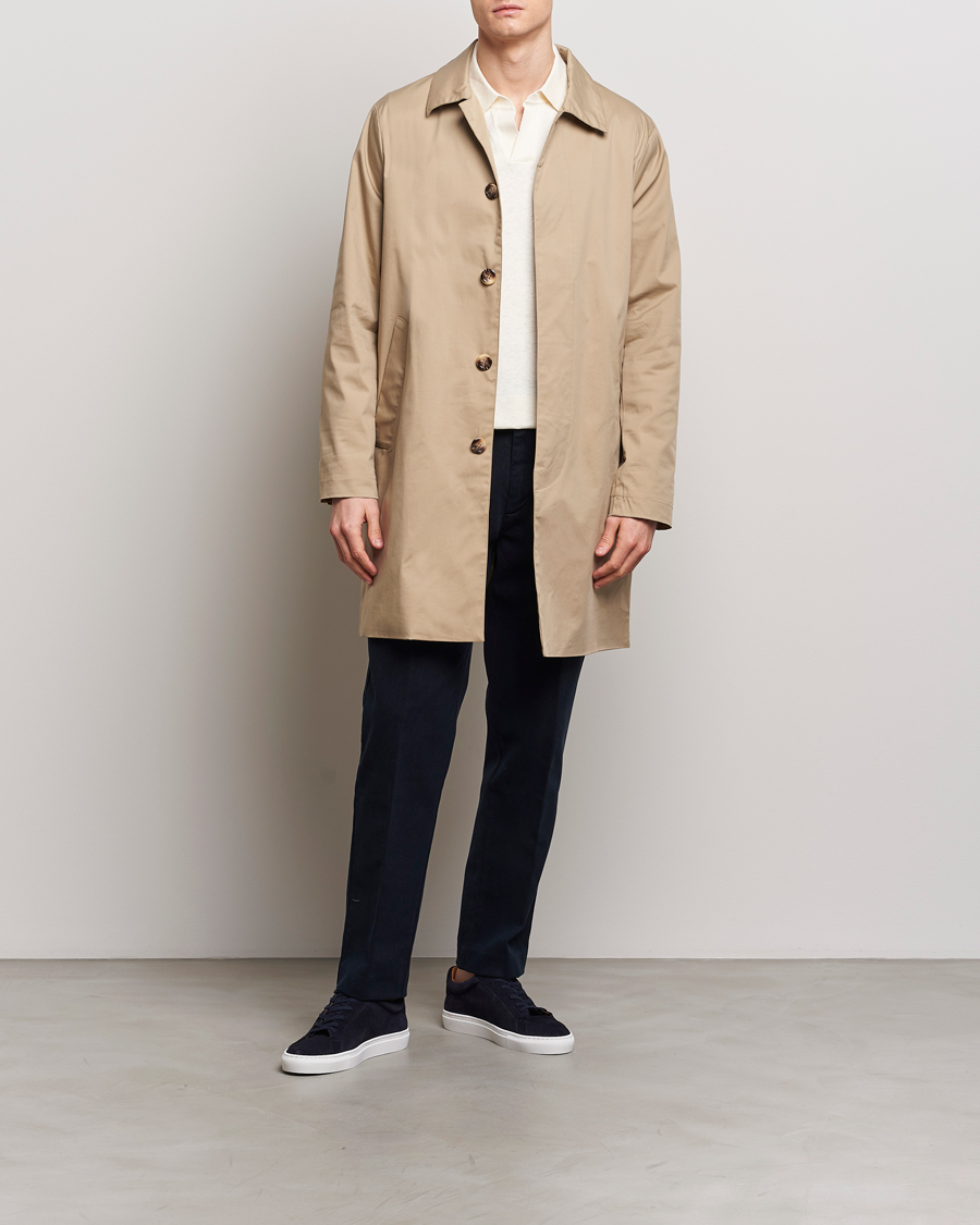 Mies | Housut | A Day's March | Miller Cotton/Lyocell Trousers Navy