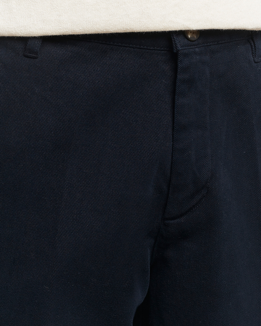 Mies | Housut | A Day's March | Miller Cotton/Lyocell Trousers Navy