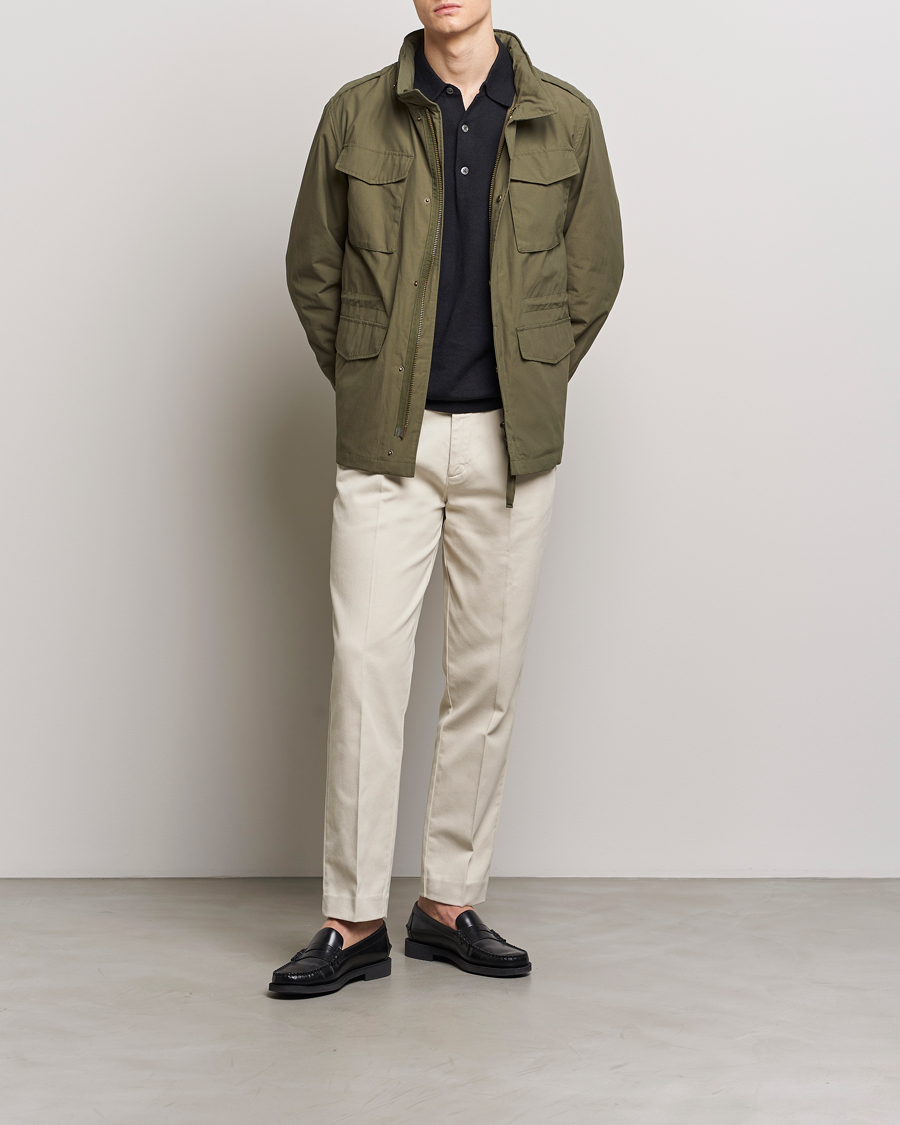 Mies | Housut | A Day's March | Miller Cotton Lyocell Trousers Oyster