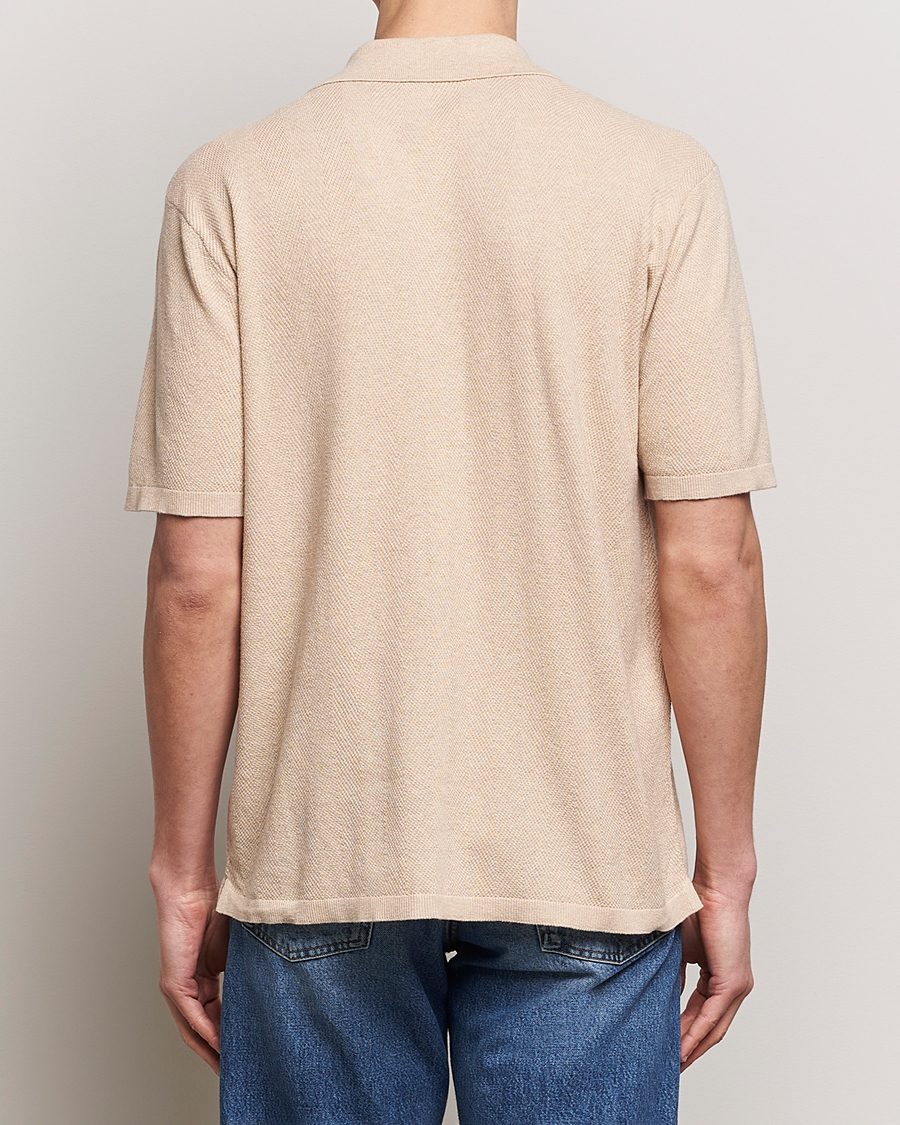 Mies | Kauluspaidat | A Day's March | Yamu Knitted Herringbone Shirt Oyster