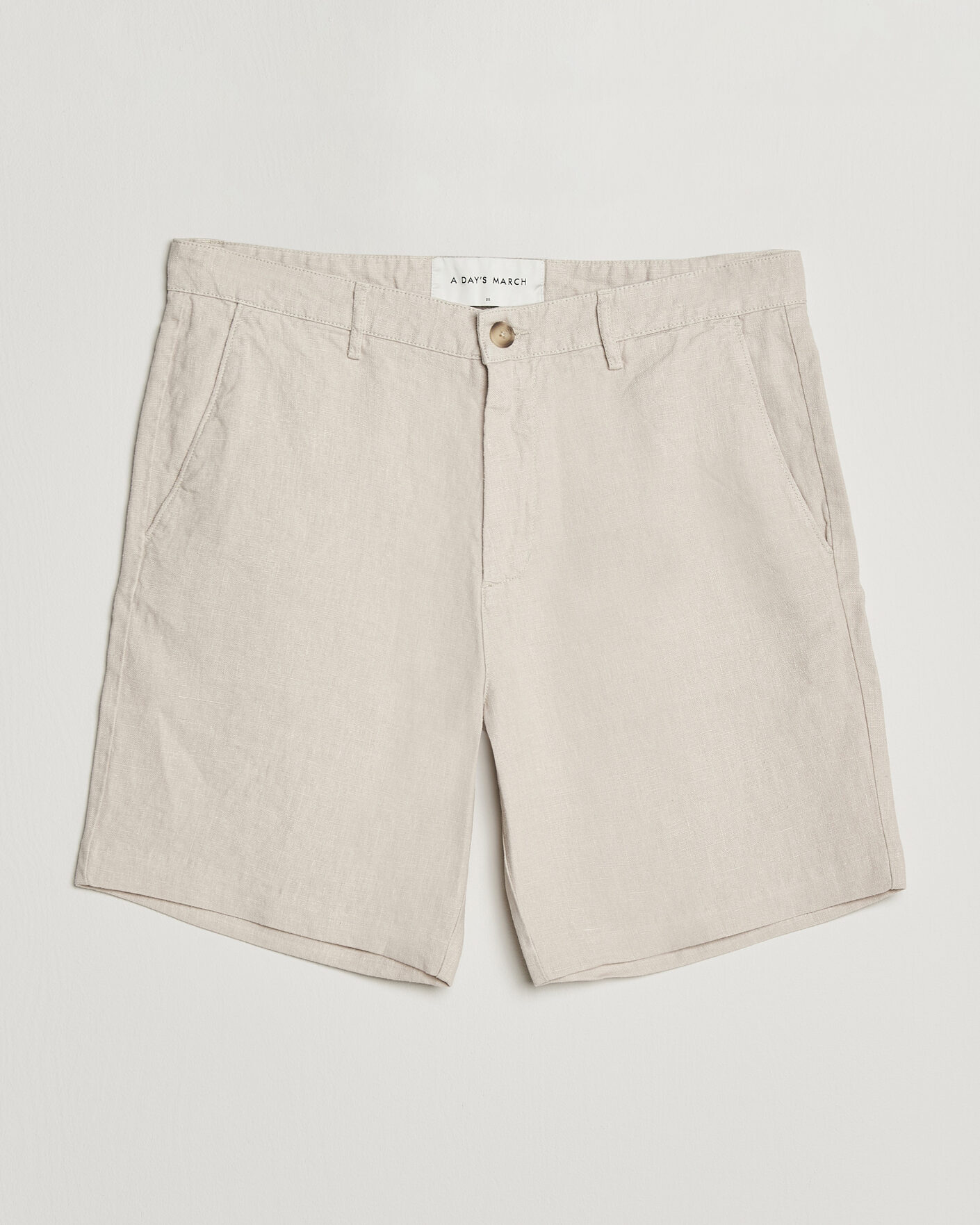 Miehet | Uutuudet | A Day's March | Luny Linen Shorts Oyster