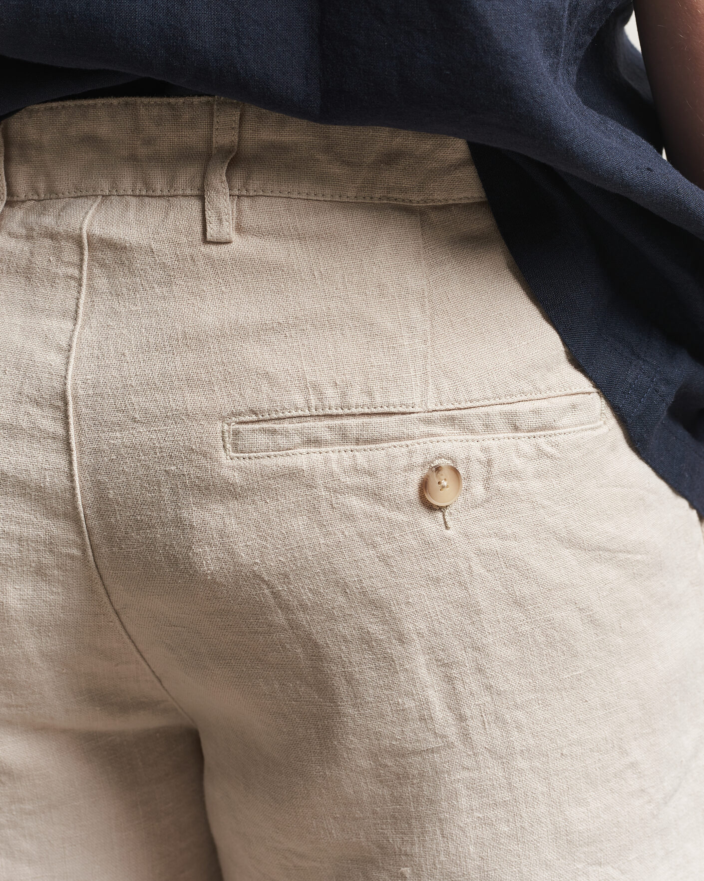 Mies | Shortsit | A Day's March | Luny Linen Shorts Oyster
