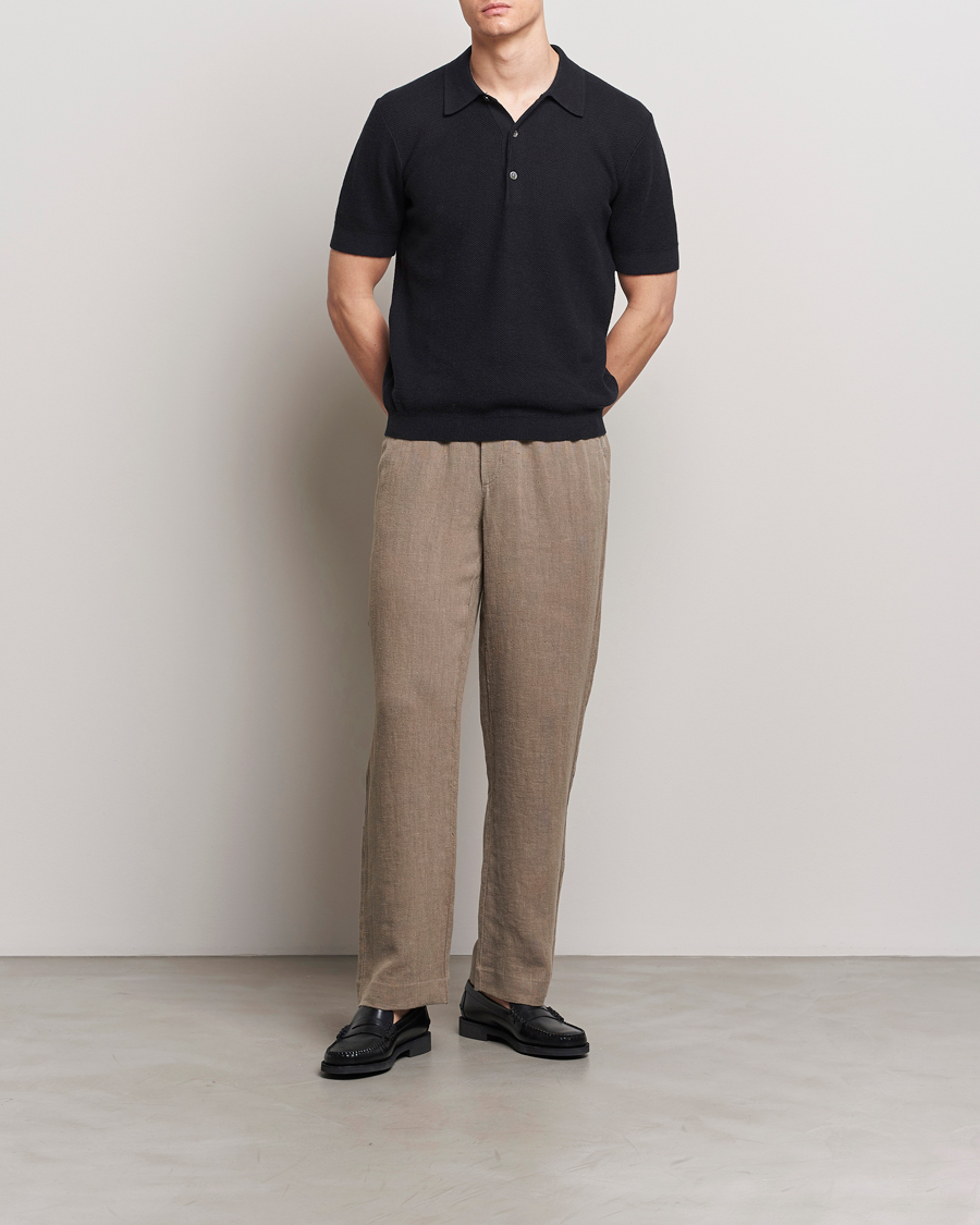 Mies | Housut | A Day's March | Tamiat Drawstring Linen Trousers Clay