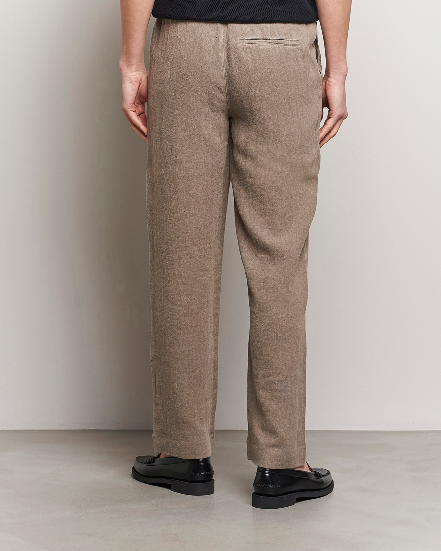 Mies | Housut | A Day's March | Tamiat Drawstring Linen Trousers Clay