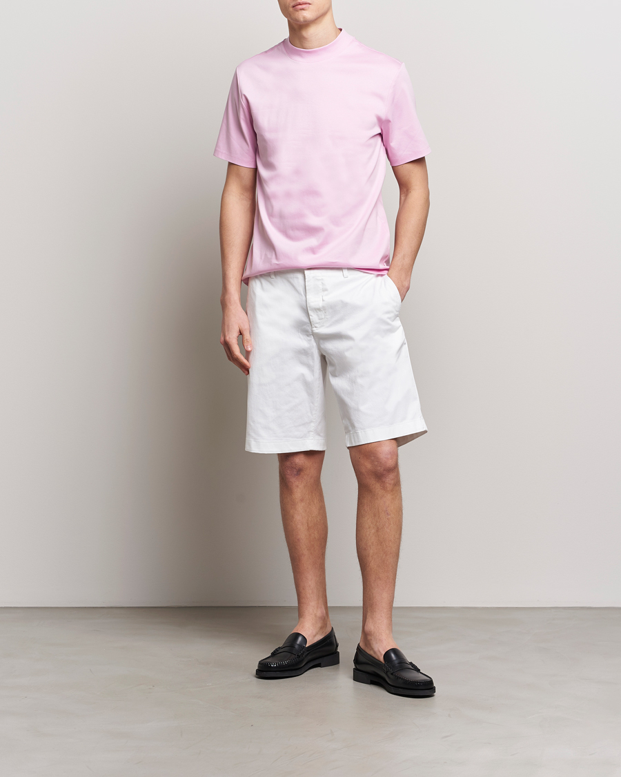 Mies | T-paidat | J.Lindeberg | Ace Mock Neck T-Shirt Pink Lavender