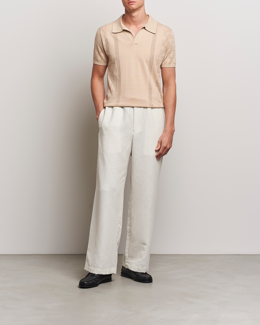 Mies | Pikeet | J.Lindeberg | Ringo Open Collar Safari Beige
