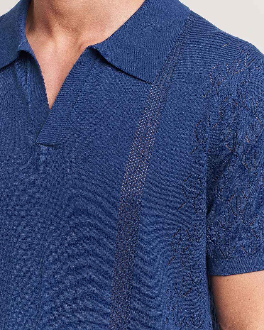 Mies | Pikeet | J.Lindeberg | Ringo Open Collar Estate Blue