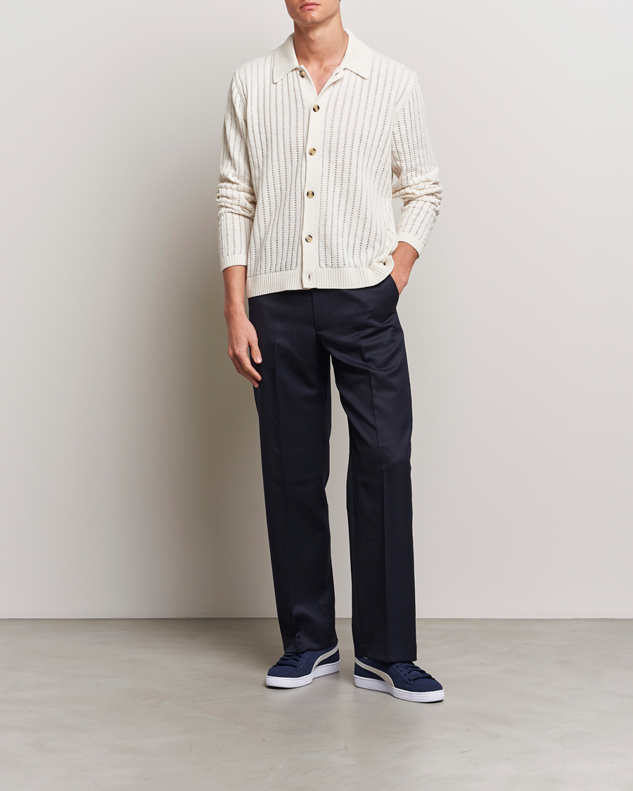 Mies | Puserot | J.Lindeberg | Edmondo Collar Cardigan Cloud White