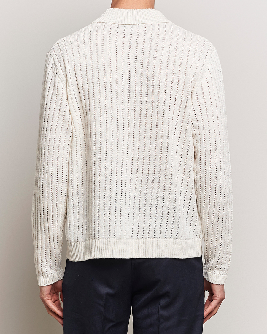 Mies | Puserot | J.Lindeberg | Edmondo Collar Cardigan Cloud White