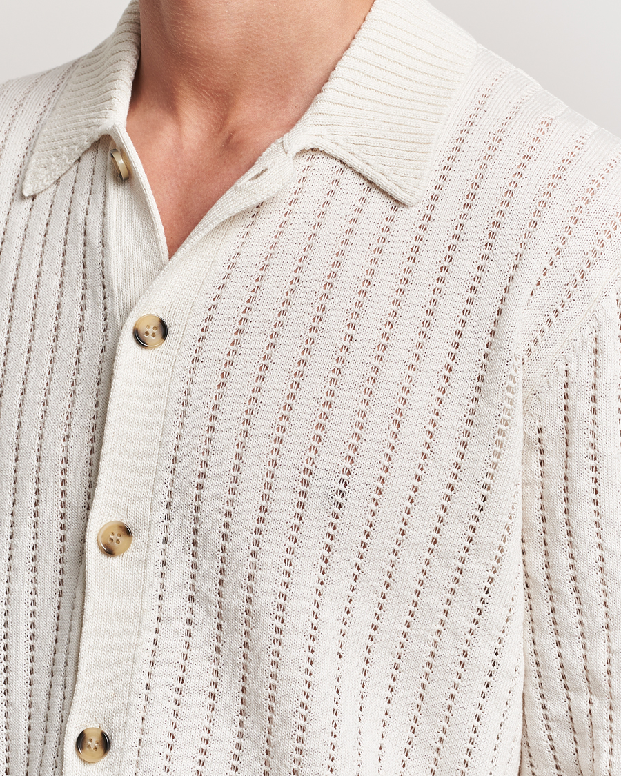 Mies | Puserot | J.Lindeberg | Edmondo Collar Cardigan Cloud White