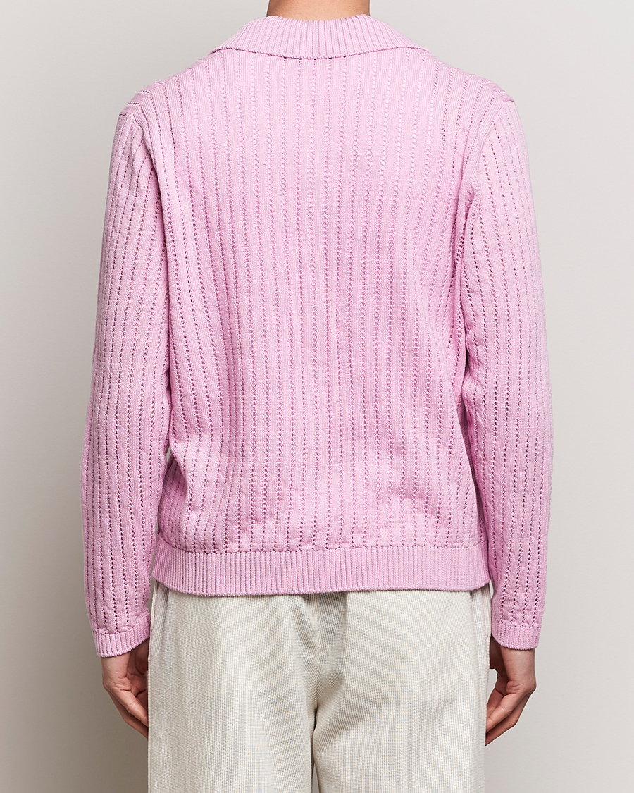 Mies | Puserot | J.Lindeberg | Edmondo Collar Cardigan Pink Lavender