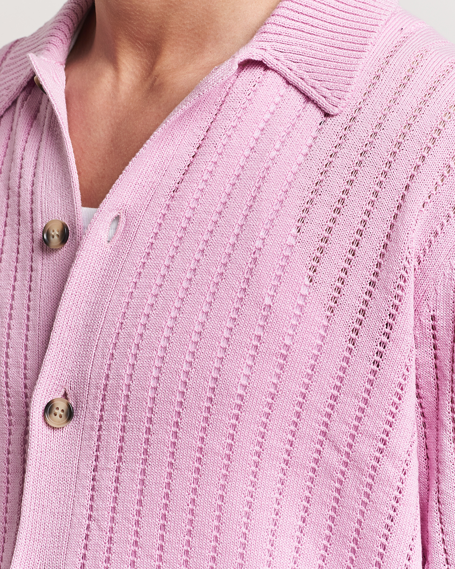 Mies | Puserot | J.Lindeberg | Edmondo Collar Cardigan Pink Lavender