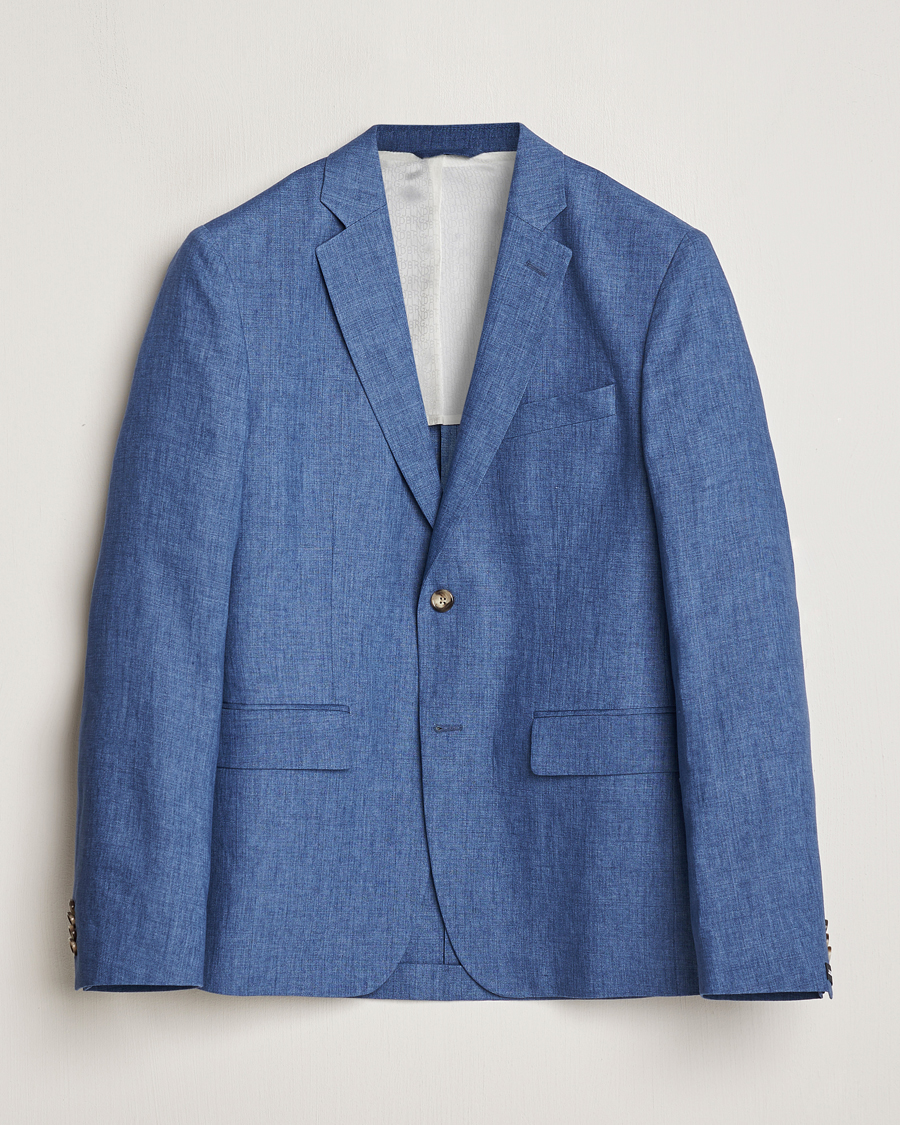 Mies | Pikkutakit | J.Lindeberg | Hopper U Super Linen Blazer Chambray Blue