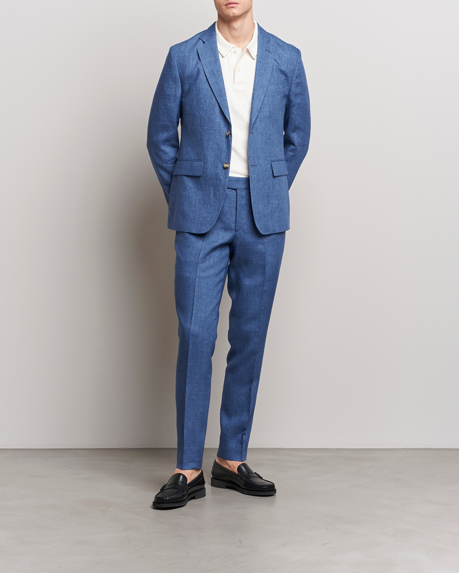 Mies | Pikkutakit | J.Lindeberg | Hopper U Super Linen Blazer Chambray Blue