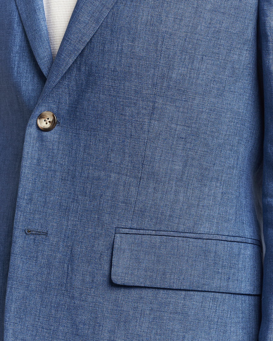 Mies | Pikkutakit | J.Lindeberg | Hopper U Super Linen Blazer Chambray Blue