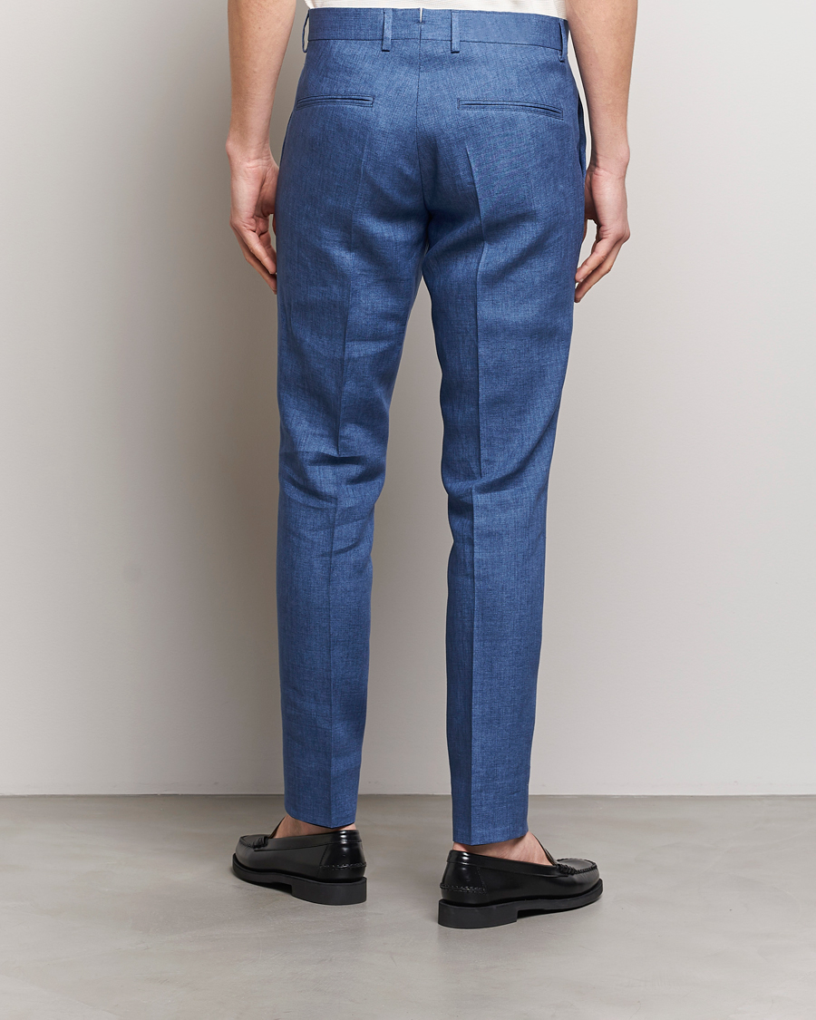 Mies | Housut | J.Lindeberg | Grant Super Linen Pants Chambray Blue