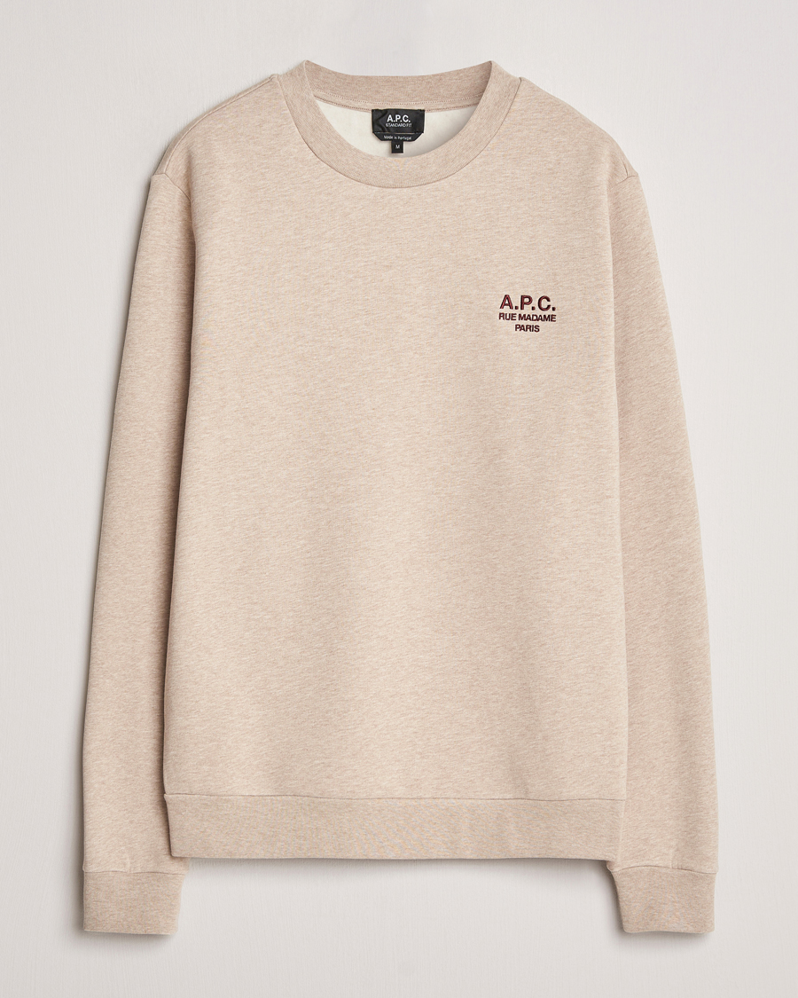 Mies | Puserot | A.P.C. | Rue Madame Sweatshirt Beige Chine