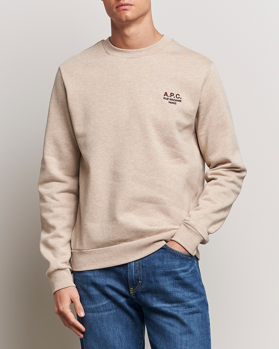 Mies | Puserot | A.P.C. | Rue Madame Sweatshirt Beige Chine