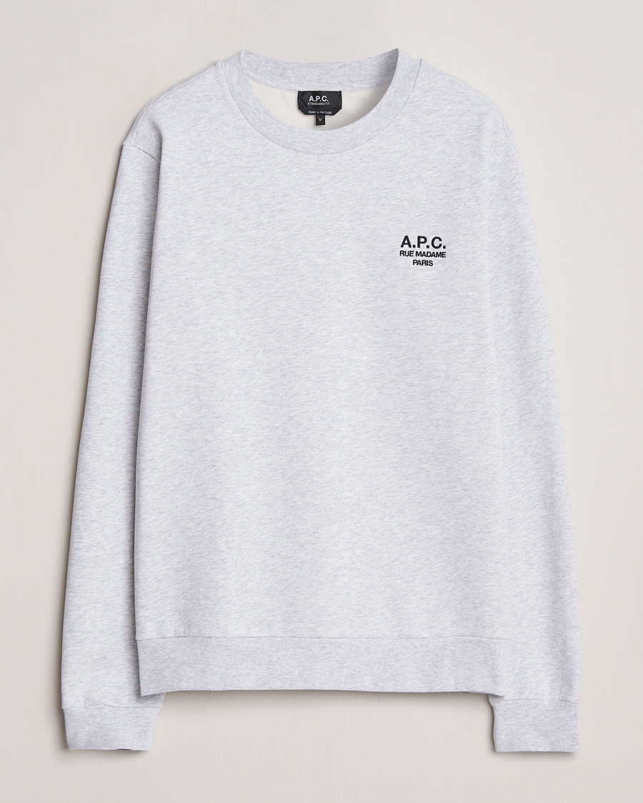 Mies | Puserot | A.P.C. | Rue Madame Sweatshirt Heather Grey/Black