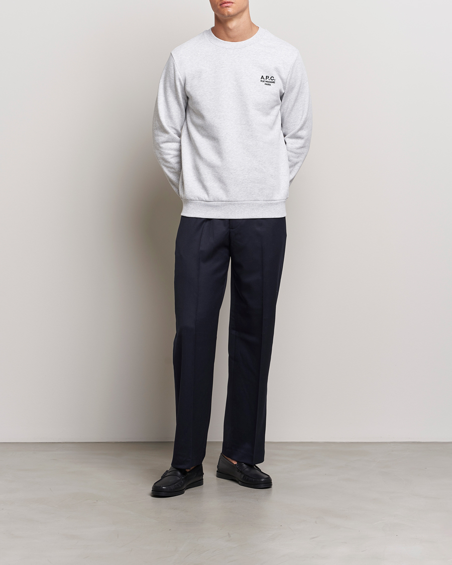 Mies | Puserot | A.P.C. | Rue Madame Sweatshirt Heather Grey/Black