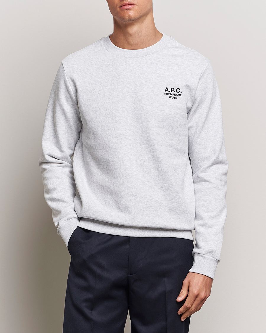 Mies | Puserot | A.P.C. | Rue Madame Sweatshirt Heather Grey/Black