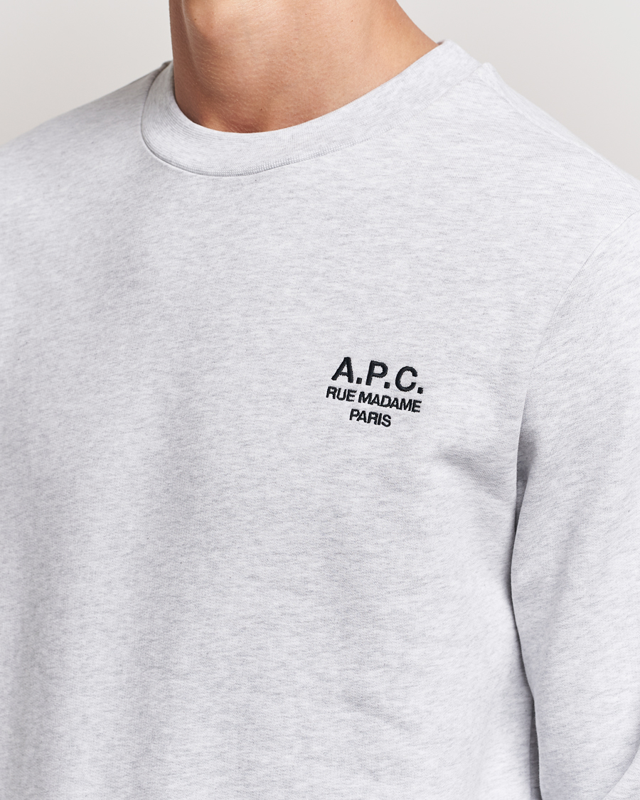 Mies | Puserot | A.P.C. | Rue Madame Sweatshirt Heather Grey/Black