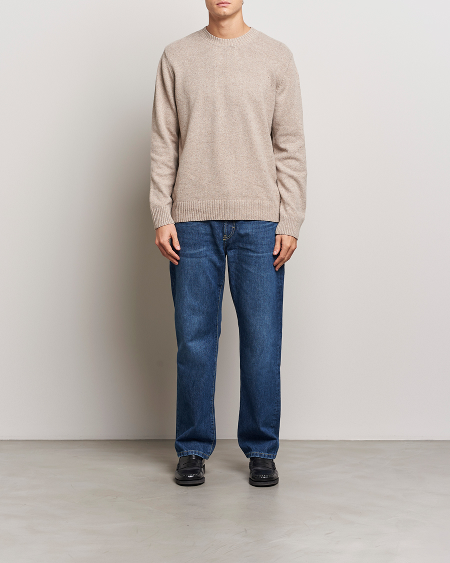 Mies | Puserot | A.P.C. | Pull Lucien Wool Knitted Sweater Beige