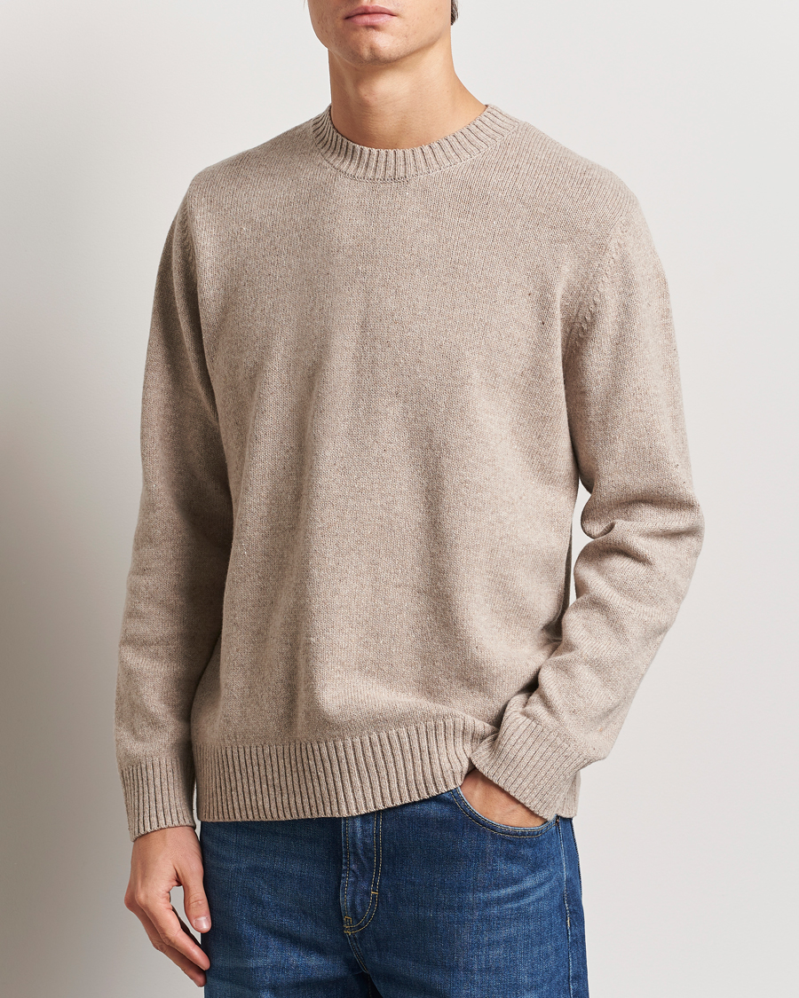 Mies | Puserot | A.P.C. | Pull Lucien Wool Knitted Sweater Beige