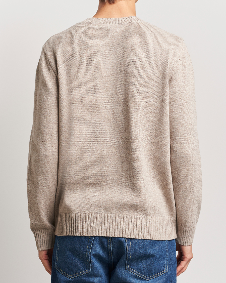 Mies | Puserot | A.P.C. | Pull Lucien Wool Knitted Sweater Beige