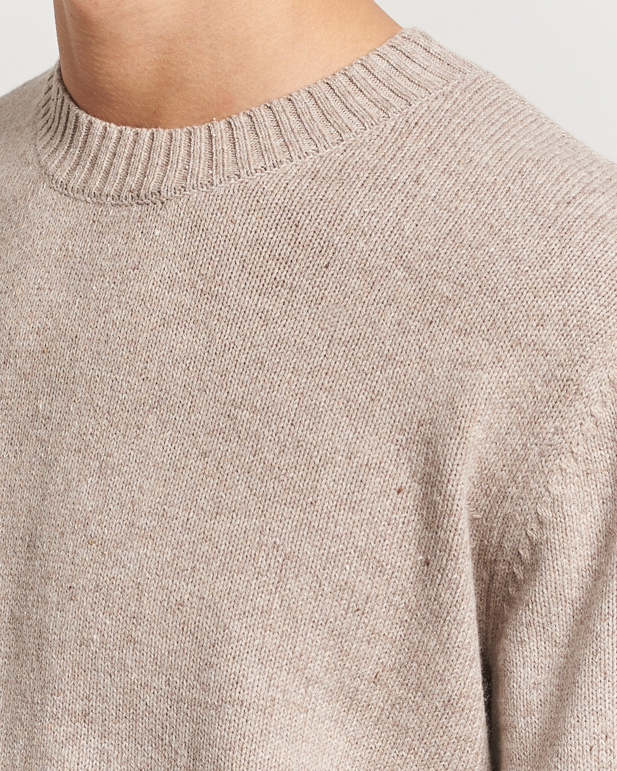 Mies | Puserot | A.P.C. | Pull Lucien Wool Knitted Sweater Beige