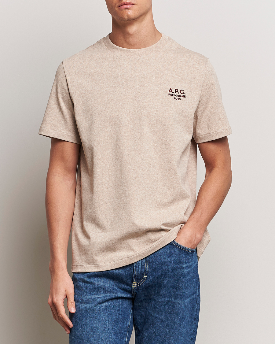Mies | T-paidat | A.P.C. | Rue Madame T-Shirt Beige Chine