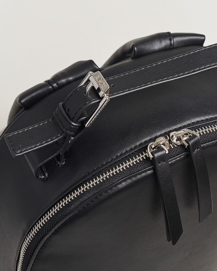 Mies | A.P.C. Sac Leather Backpack Black | A.P.C. | Sac Leather Backpack Black