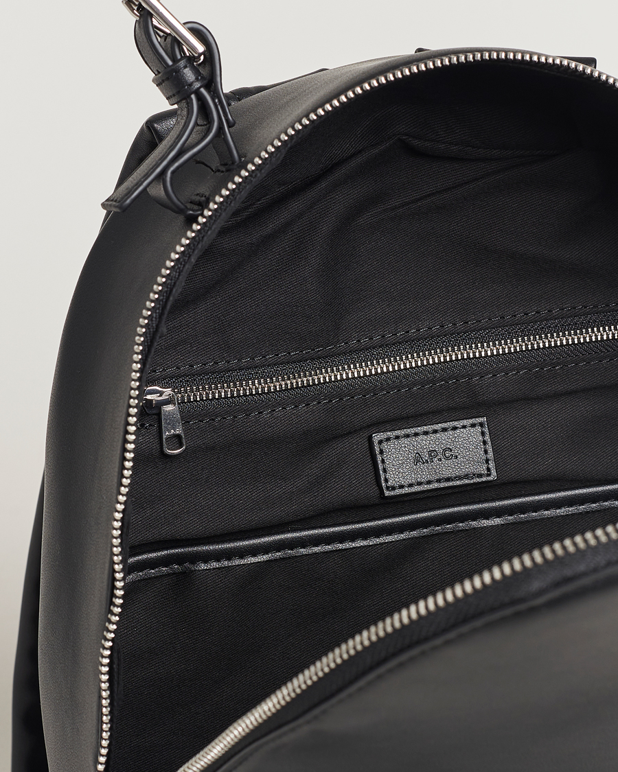 Mies | A.P.C. Sac Leather Backpack Black | A.P.C. | Sac Leather Backpack Black