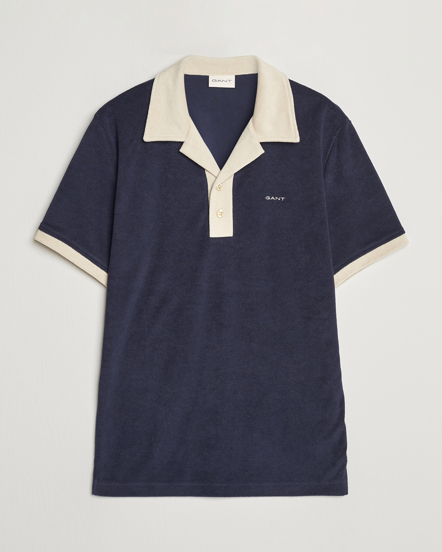 Mies | Pikeet | GANT | Towelling Resort Collar Polo Evening Blue