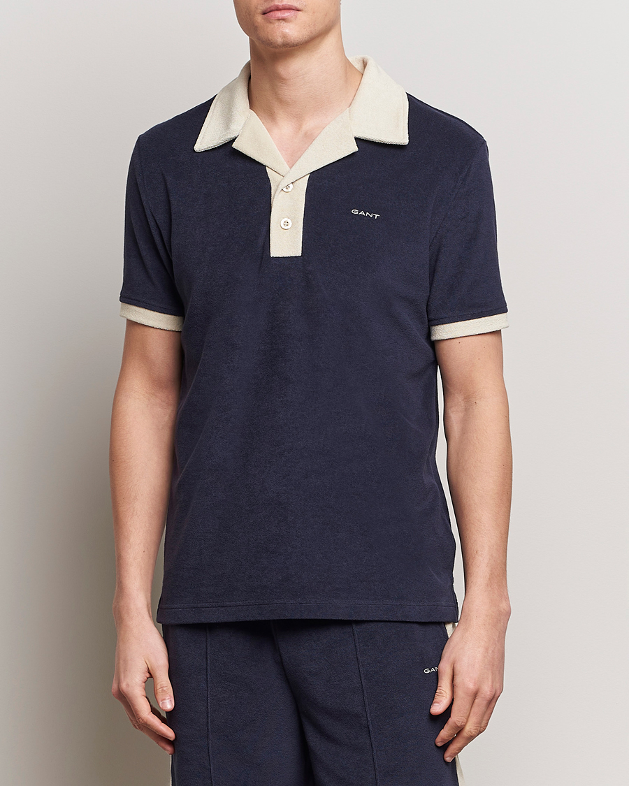 Mies | Pikeet | GANT | Towelling Resort Collar Polo Evening Blue