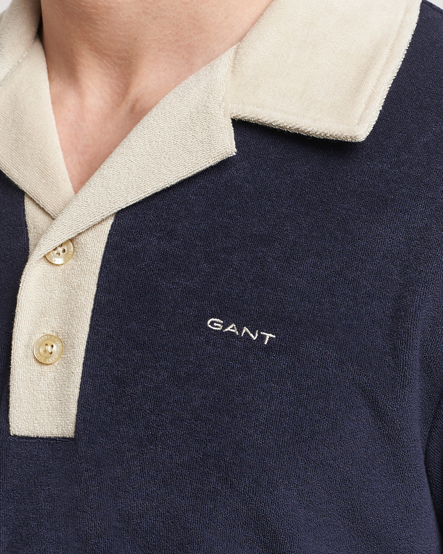 Mies | Pikeet | GANT | Towelling Resort Collar Polo Evening Blue