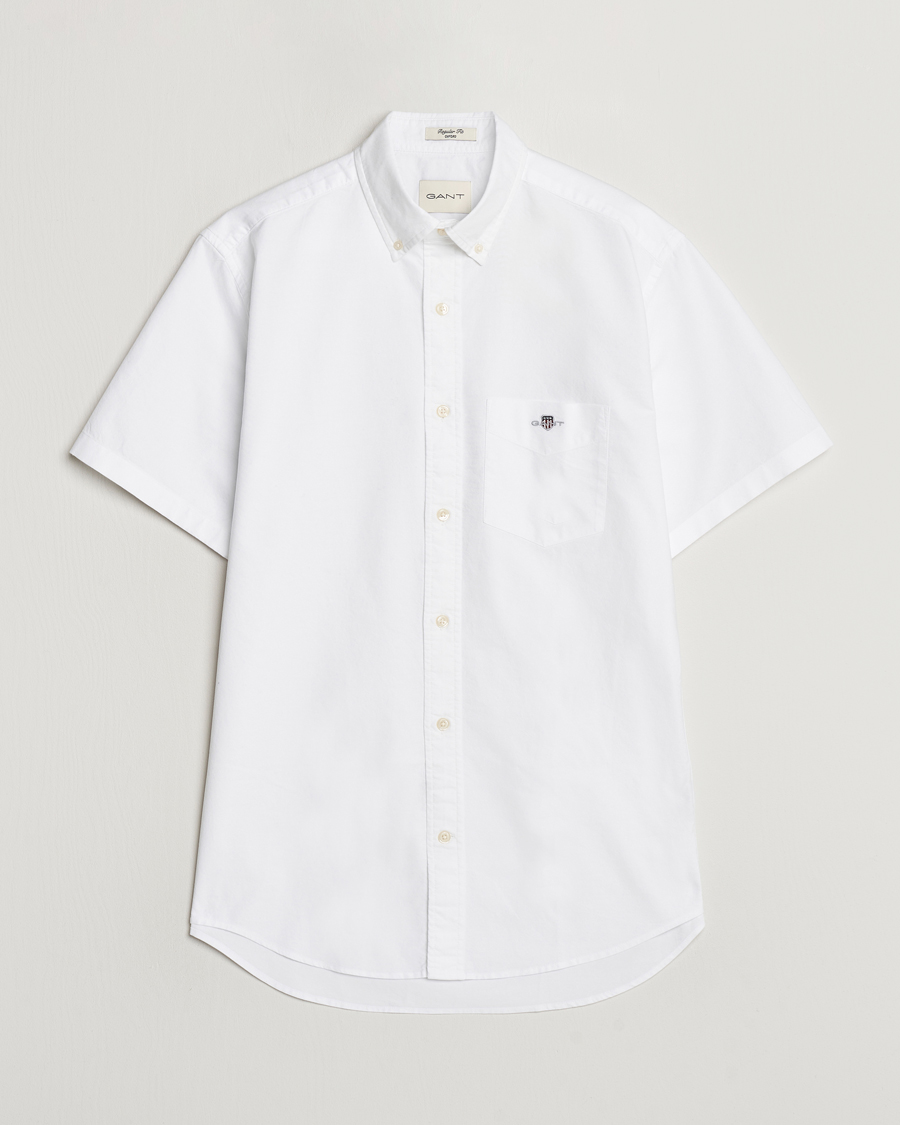 Mies | Kauluspaidat | GANT | Regular Short Sleeve Oxford Shirt White