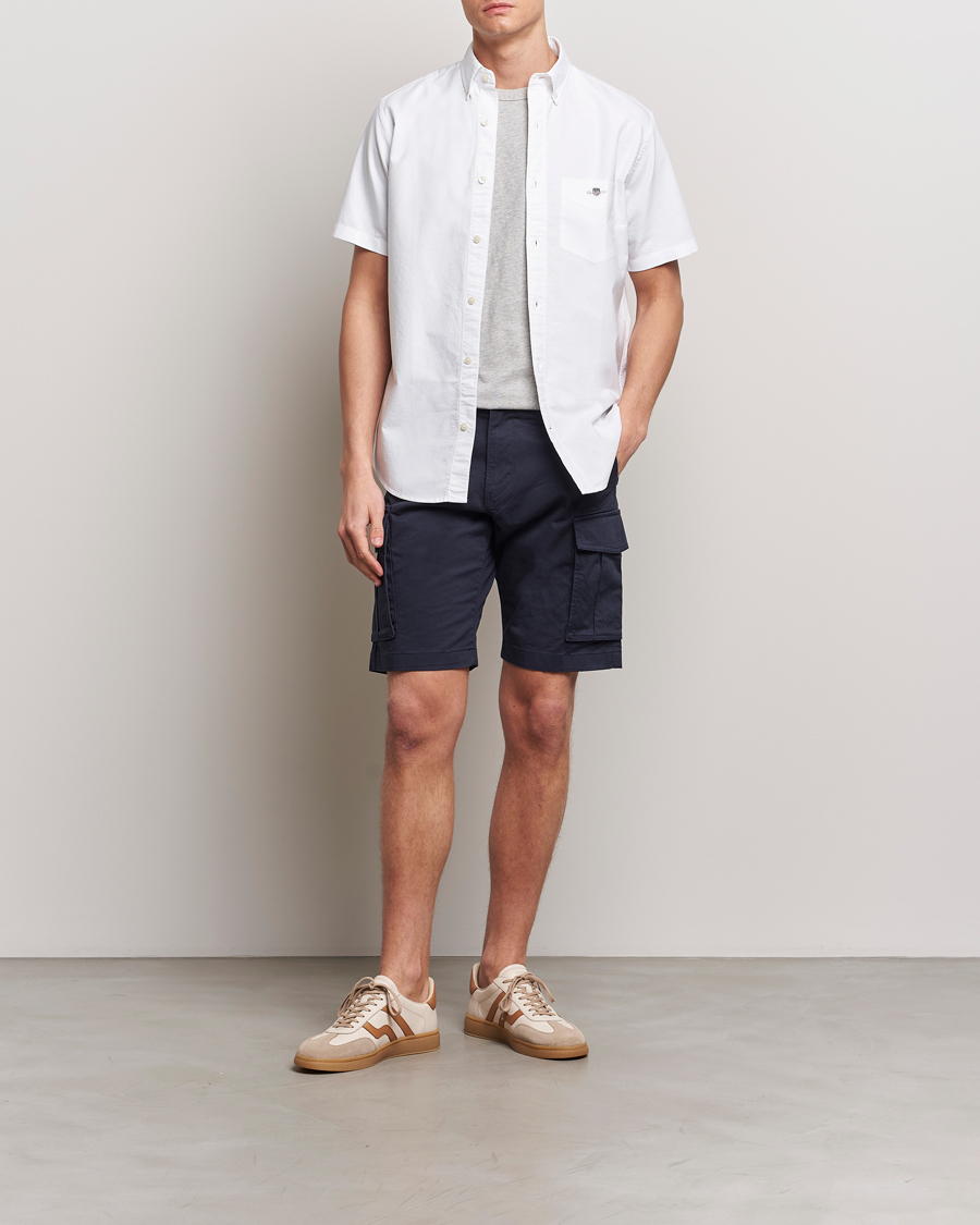 Mies | Kauluspaidat | GANT | Regular Short Sleeve Oxford Shirt White