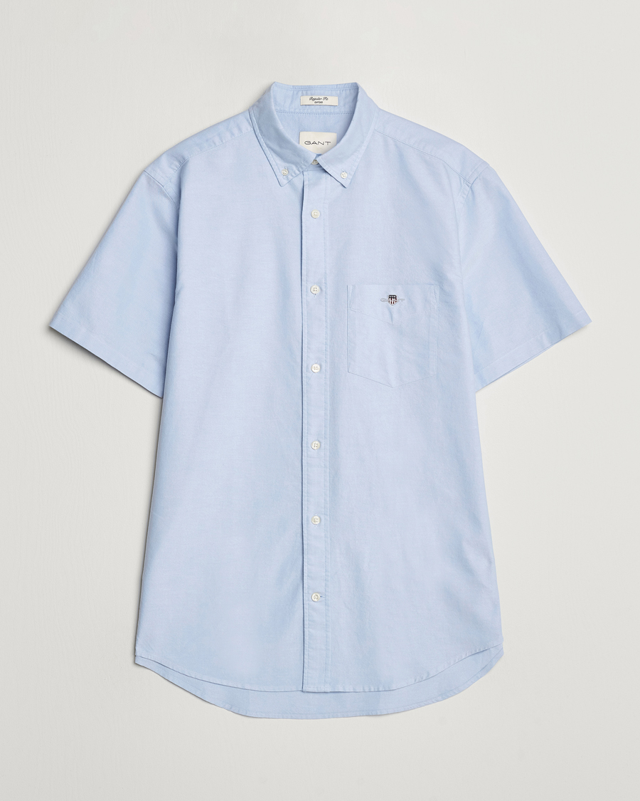 Mies | Kauluspaidat | Gant | Regular Short Sleeve Oxford Shirt Light Blue