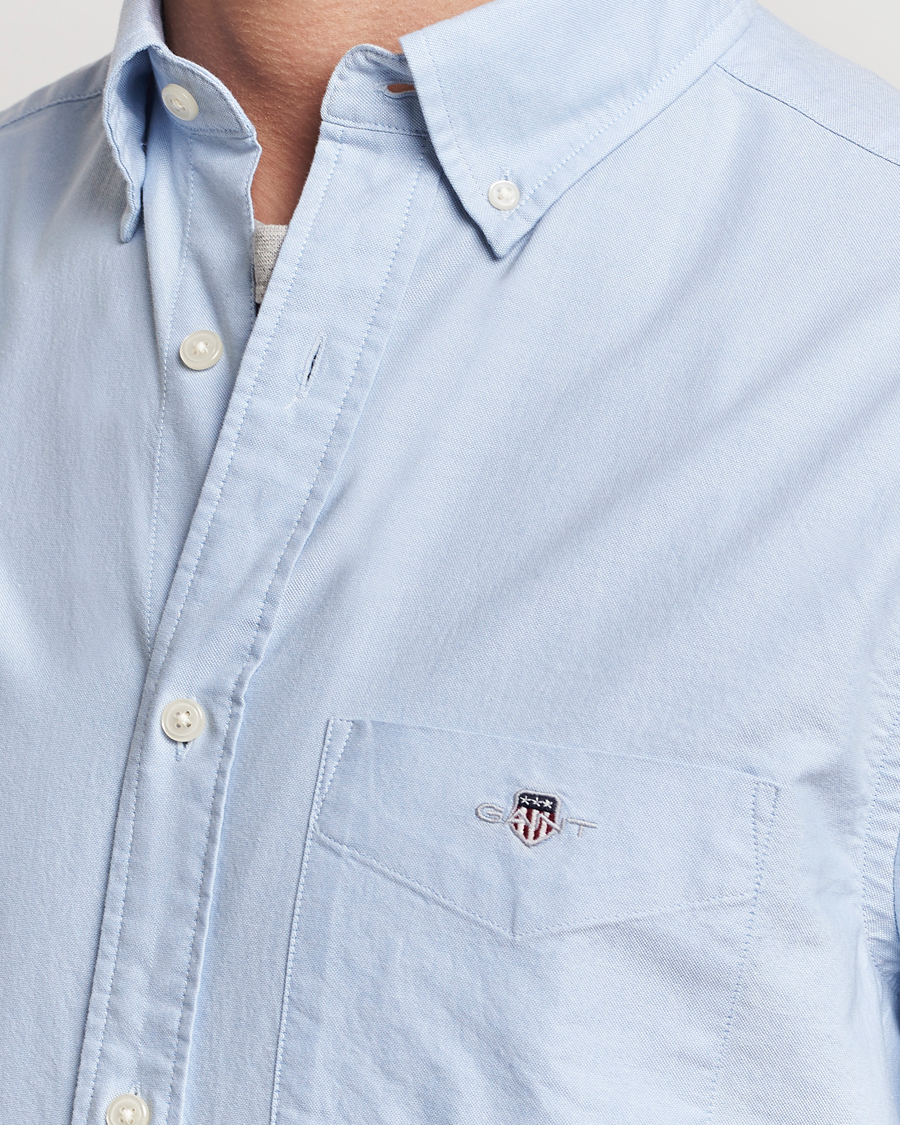Mies | Kauluspaidat | Gant | Regular Short Sleeve Oxford Shirt Light Blue