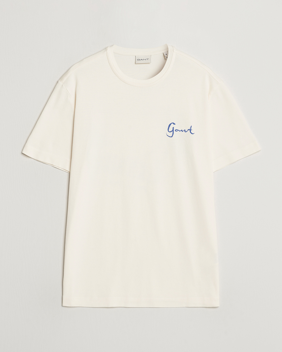 Mies | T-paidat | GANT | Graphic Printed T-Shirt Cream