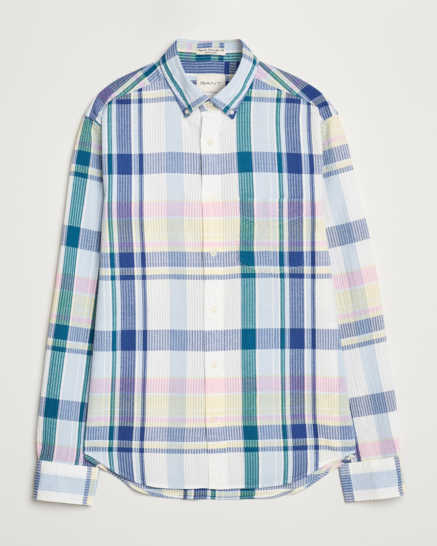 Mies | Kauluspaidat | GANT | Reg Seersucker Madras Shirt Multi