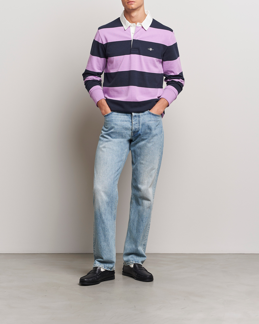 Mies | Puserot | GANT | Reg Shield Striped Heavy Rugger Orchid Lilac