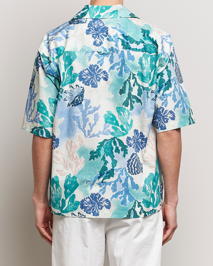 Mies | Kauluspaidat | Gant | Camp Collar Sea Print Short Sleeve Shirt Rich Blue